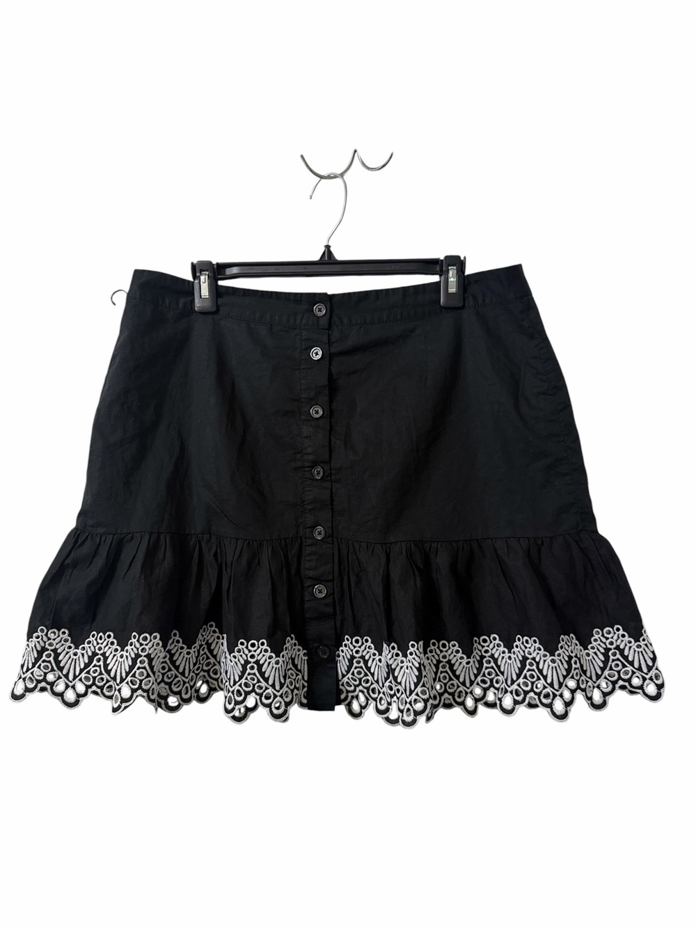 What What Wear Cotton Black and White Mini Skirt (Size 14)